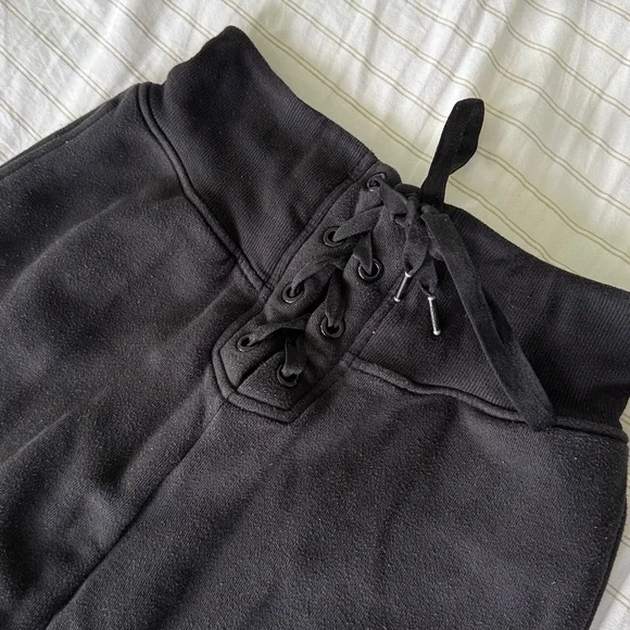 VS short Corset lace-up Wide-Leg Pants - Picture 3 of 12